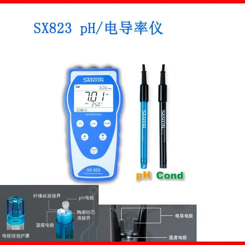 

New SX811/813/823/836 Portable PH Meter Acidity Tester TDS Conductivity Dissolved Oxygen Meter