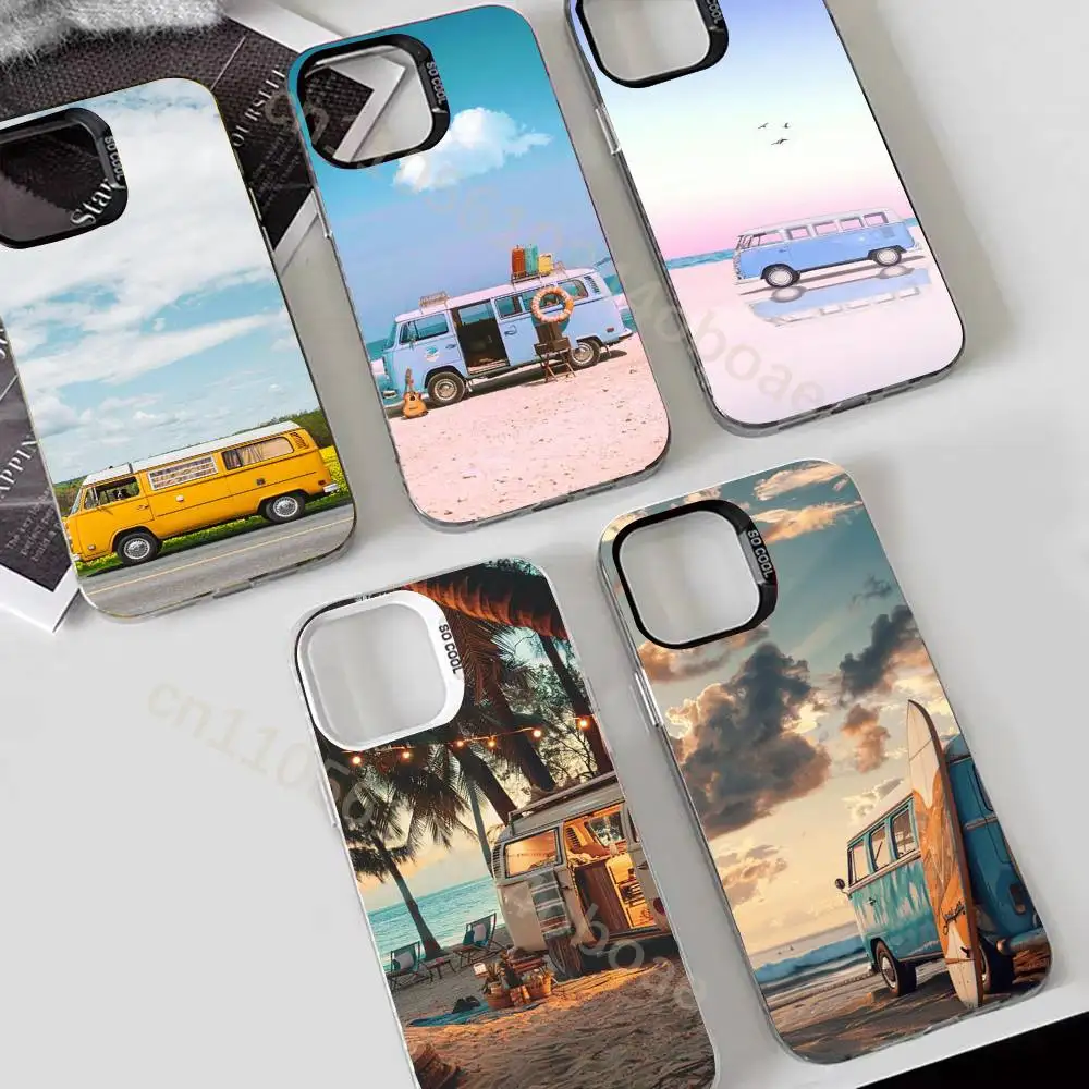 

Combi Van Car C-Camping Phone Case For iPhone 17,16,15,14,13,12,11,Pro,MAX,Plus TPU Soft To Skin-friendly Cover