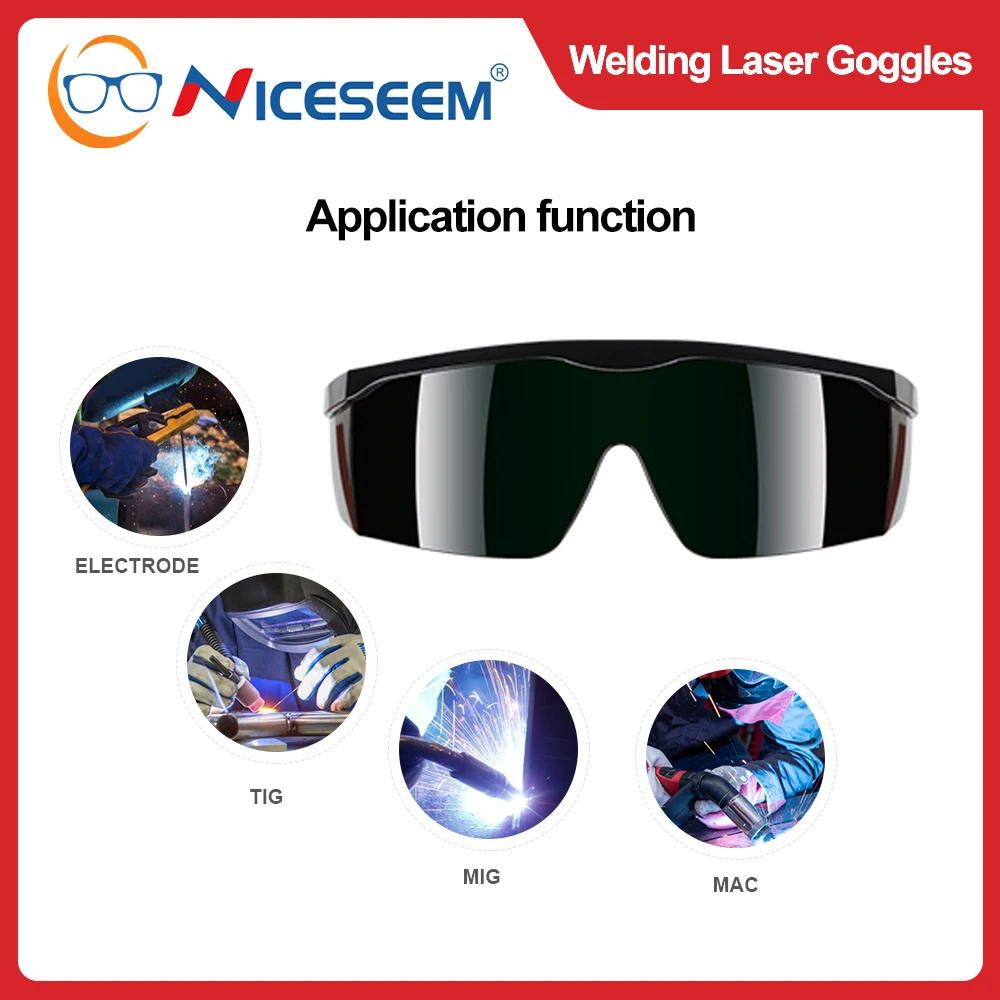 Professional Welding Laser Safety Glasses Goggles Mask Helmets 8 Degree Gray Eyewear Lens Protective Eyes Protection for Welder