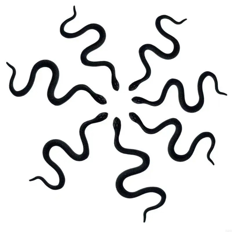

J2HD 10pcs Realistic Snake Prank Props Snake Figure Practical Joke Props Simulation Prank Model for Adult Office Party Decors