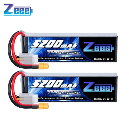 Zeee-lipo 3s fpvドローンバッテリー,xt60コネクター,rcカー,ボート,飛行機モデル,rcパーツ,11.1v,120c,5200mah,152mm
