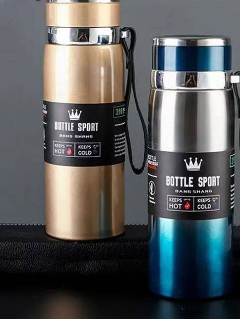 

Большая термокружка из нержавеющей стали на 1000 мл для активного отдыха, портативная, для заваривания чая, для мужчин, женщин и студентов