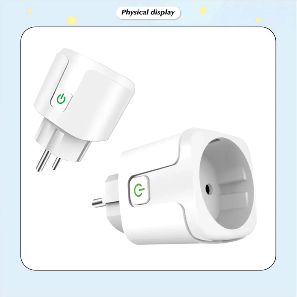 Smart Socket EU 16A/20A AC100-240V Wifi Smart Plug Power Outlet Alexa Google Home Voice Control  Tuya Smart Life APP