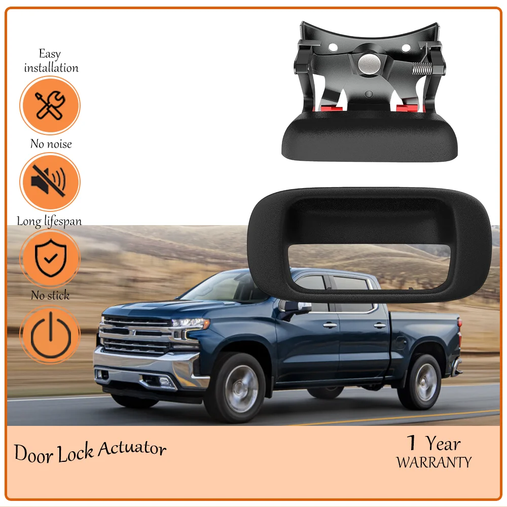 

Black Tailgate Handle Latch & Bezel Trim with Clips for Chevrolet Silverado GMC Sierra 2500HD 2500 3500 OE 15997911,15228541