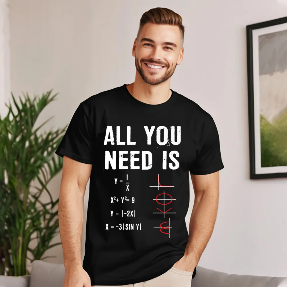 All You Need is Love Cool Tops & Tees Short Sleeve for Men 100% Cotton Fabric Summer Round Neck Tshirts Normal Tee Shirt Newest