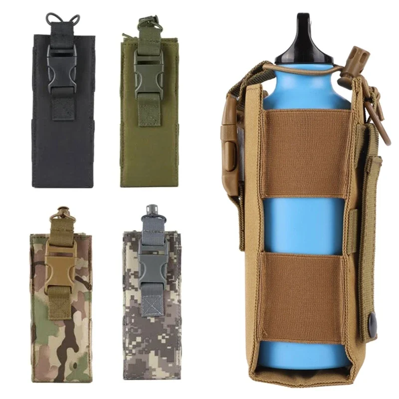 Outdoor Water Bottle Holster Sleeve Bag Men Women Tactical Portable Belt Bottle Holder Carrier Bag for Sports Hunting Running