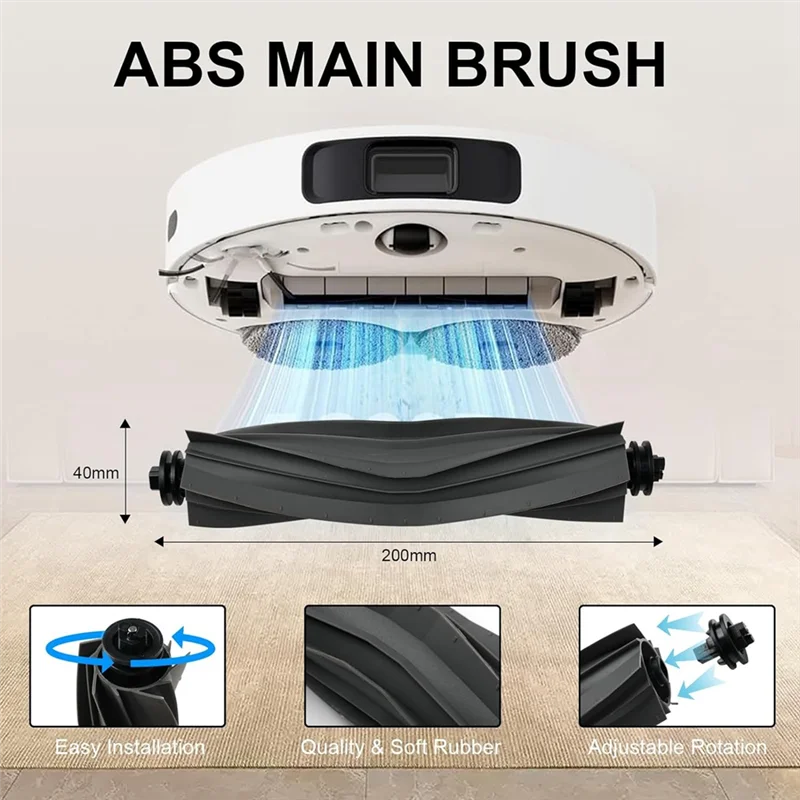 لـ Dreame L20 Ultra/ L10S Ultra/ L10 Ultra، فرشاة جانبية رئيسية فلتر Hepa ممسحة قماش أكياس غبار قطع غيار المكنسة الكهربائية-A5