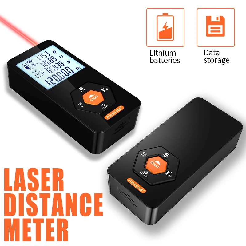 Aicevoos Digital Laser Rangefinder 50M 70M 100M 120M Laser Distance Meter Trena Laser Tape Measure Roulette Range Finder