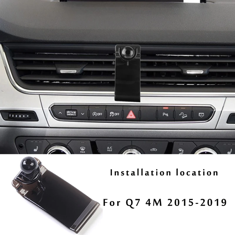 調整可能な自動車電話マウントホルダーアウディQ7 Q8 4メートル2016 2017 2019 2020 2021 2022車のインテリアアクセサリー