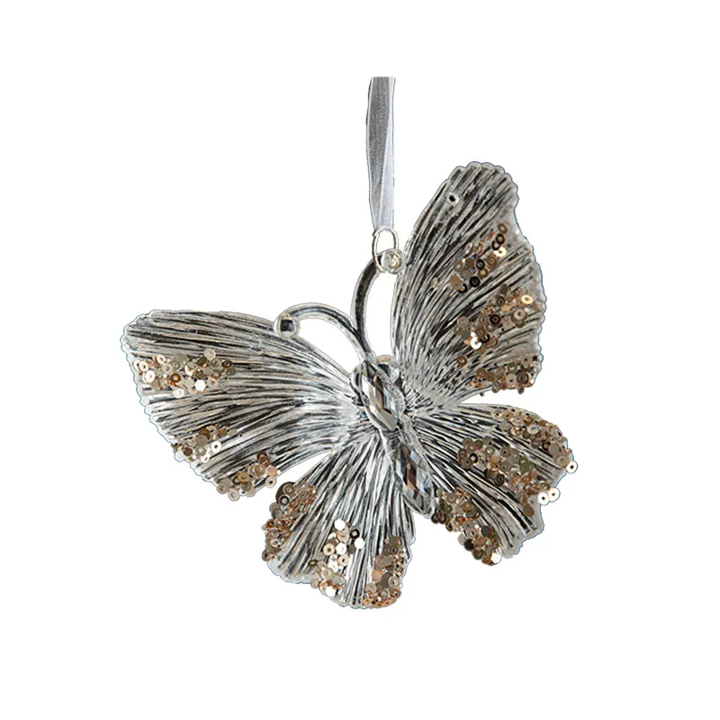 Christmas Practical Sequin Acrylic Solid Color Pendant Transparent Snowflake Pendant Christmas Tree Scene Decoration