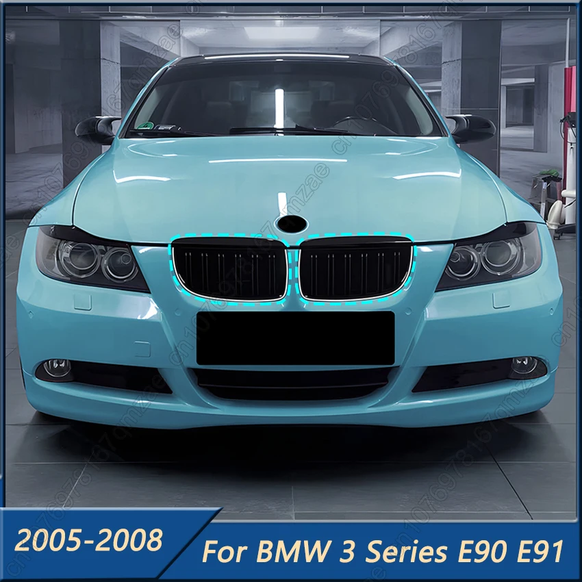 

Black With LED Light LED Kidney Front Grille For BMW 3 Series E90 E91 323i 328i 335i 2005-2008 Single / Dual Slat Racing Grills