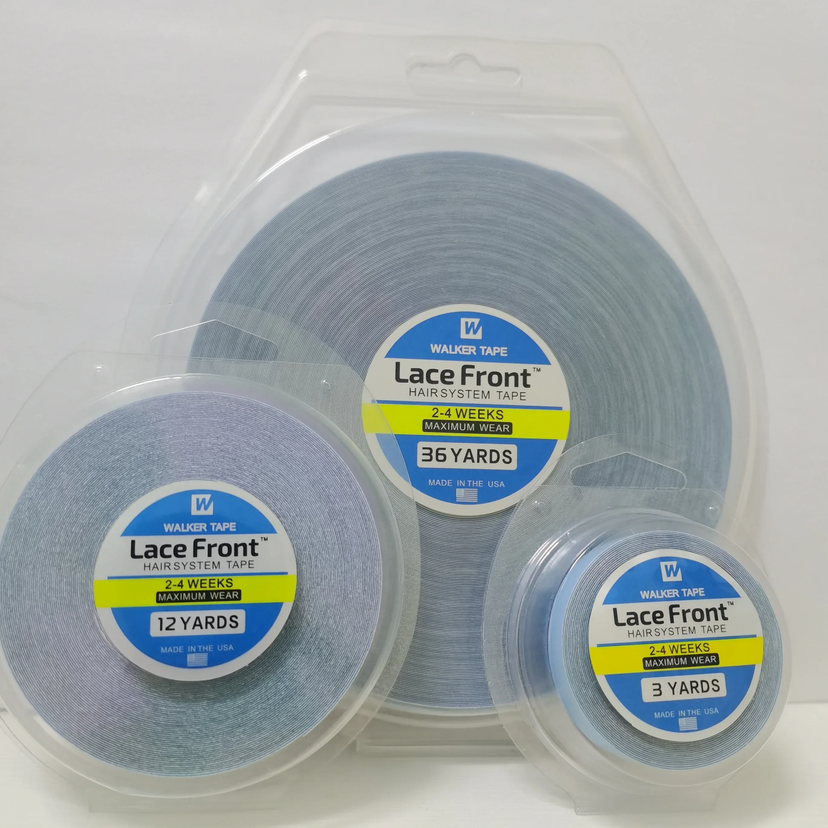 

All with box 0.8/1.0/1.27/2cm Width 3/12 /36yards Blue Ultra Hold Tape Double side tape lace front tape hair tape wig tape