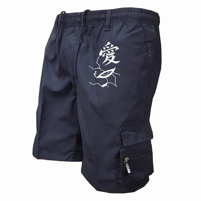 Summer Anime Cargo Shorts For Men Tactical Quick Dry Multi-pocket Shorts Men\'s Outdoor Clothes Hunting Fishing Short Pants