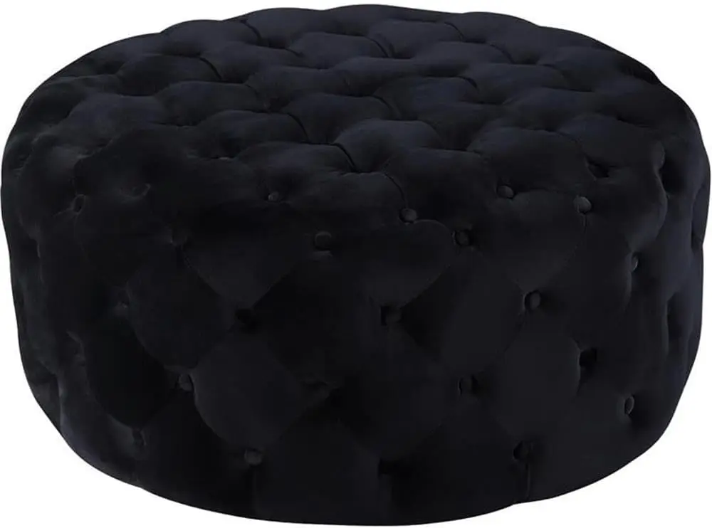 Addison Collection Modern | Contemporary Velvet Upholstered Ottoman / Bench with Deep Button Tufting, Solid W