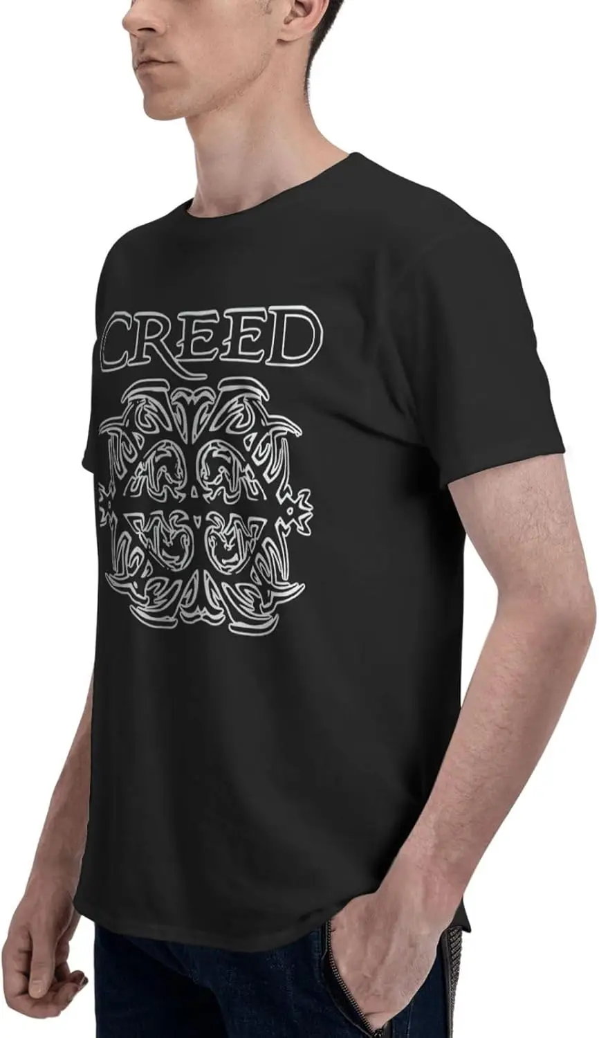 Creed Band Men and Women Music Fans Touring Shirts Fashion Cotton Short Sleeve T Shirts TopBlack