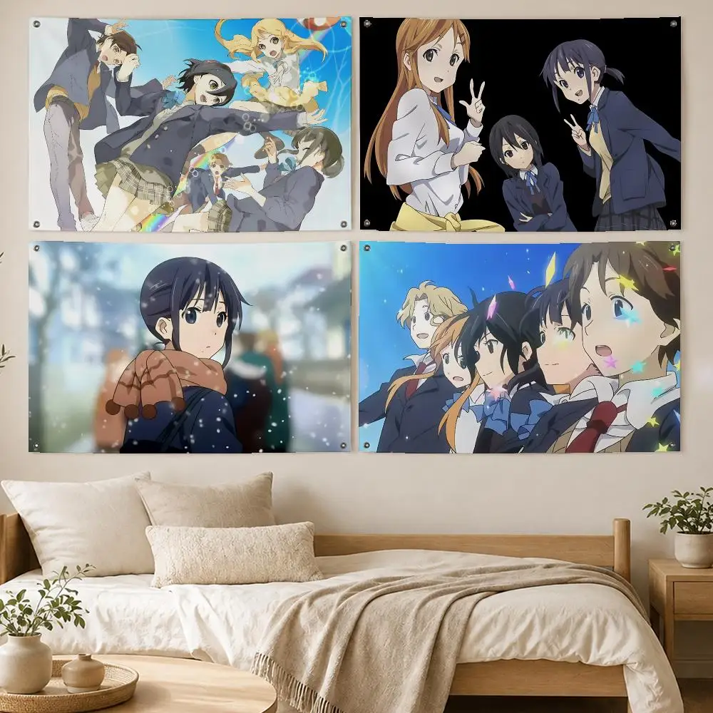 Cute Anime Kokoro Connect Flags Room Bedroom Home Outdoor Wall Hanging Concert Printed Background Decoration Art Banne