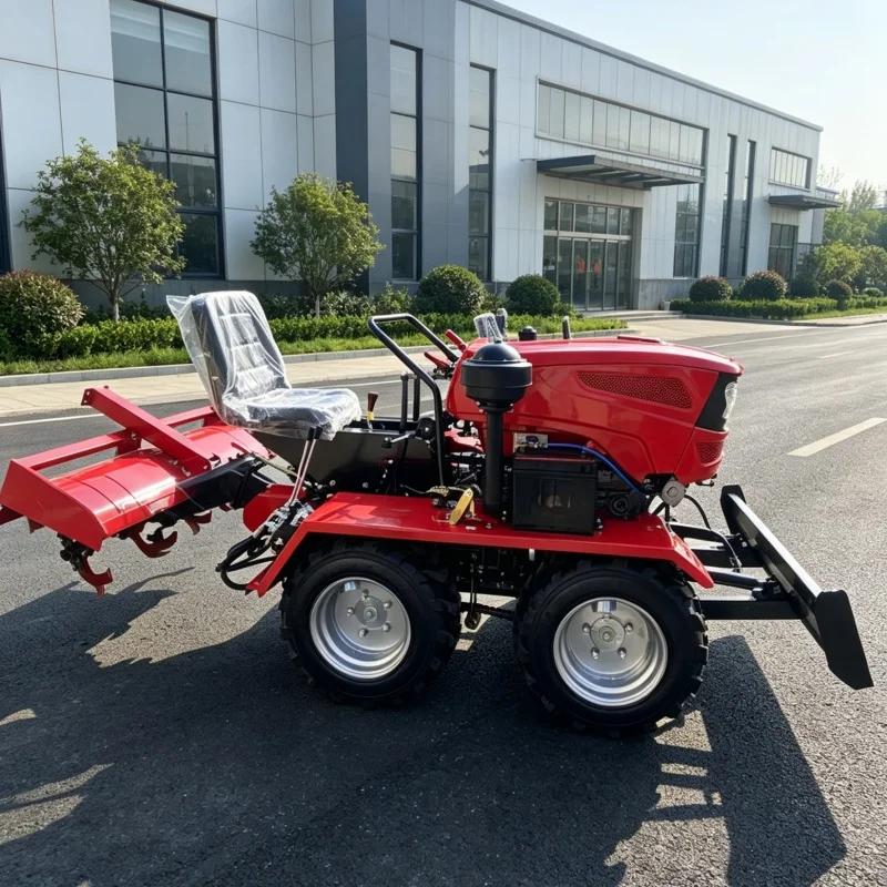 

Customized High-quality Four-wheel Farm Rotary Tiller, Rotary Tillage Seeder, Hot-selling Farming Equipment
