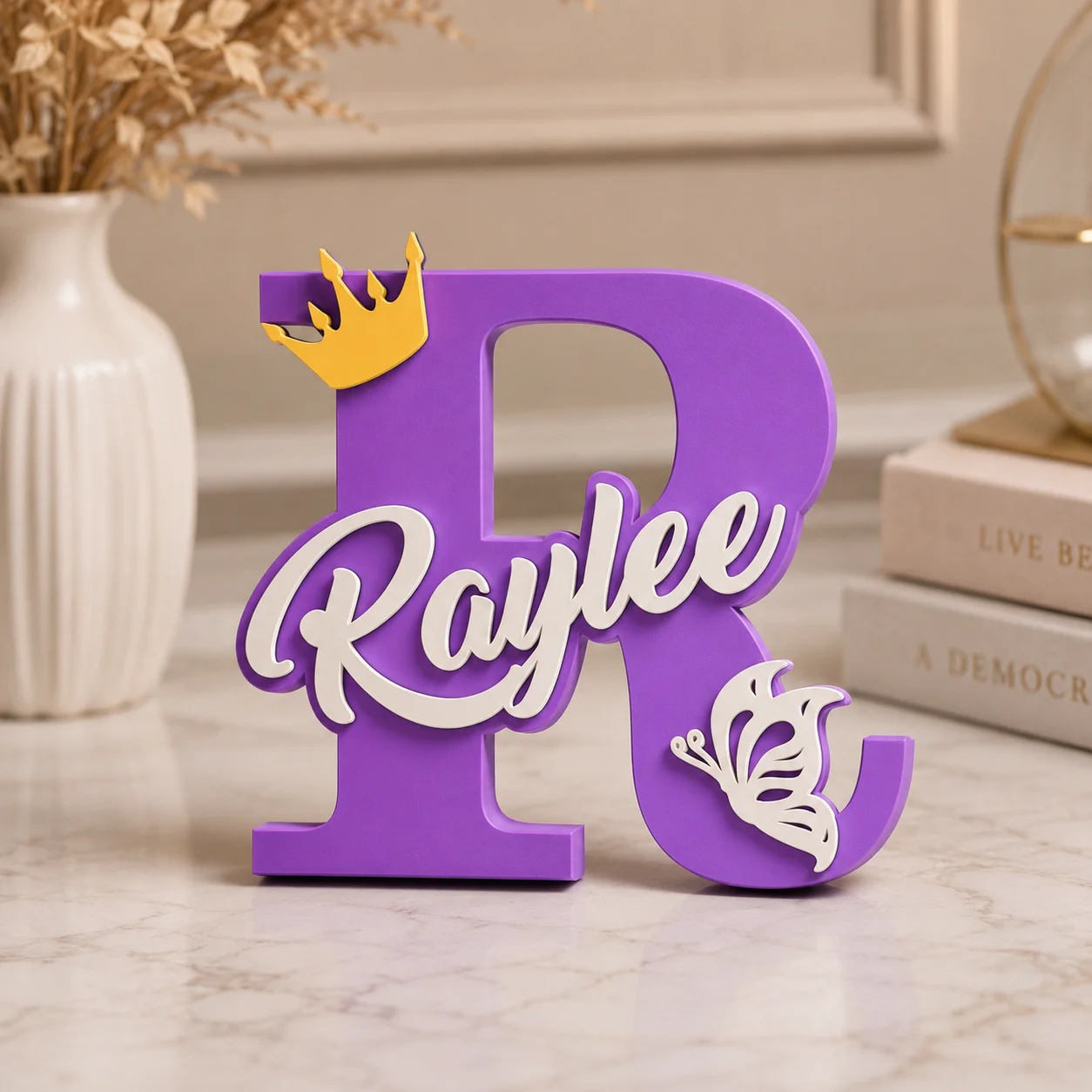 1pc 3D personalized three-dimensional name decoration plaque custom content, home decoration, bedroom decoration, holiday gift