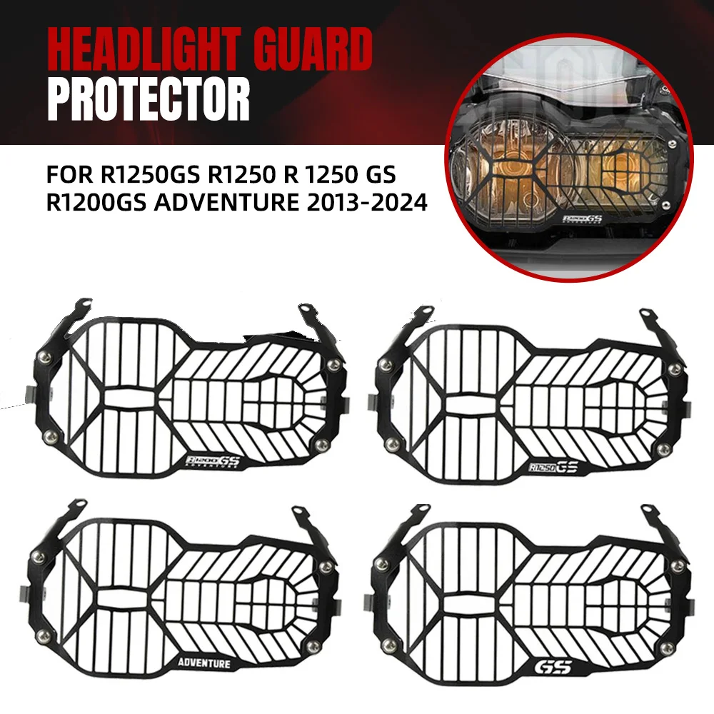 

For BMW R1250GS R1250 R 1250 GS Acrylic+Aluminum Headlight Protector Light Cover Guard R1250GS R1200GS Adventure 2013-2023 2024