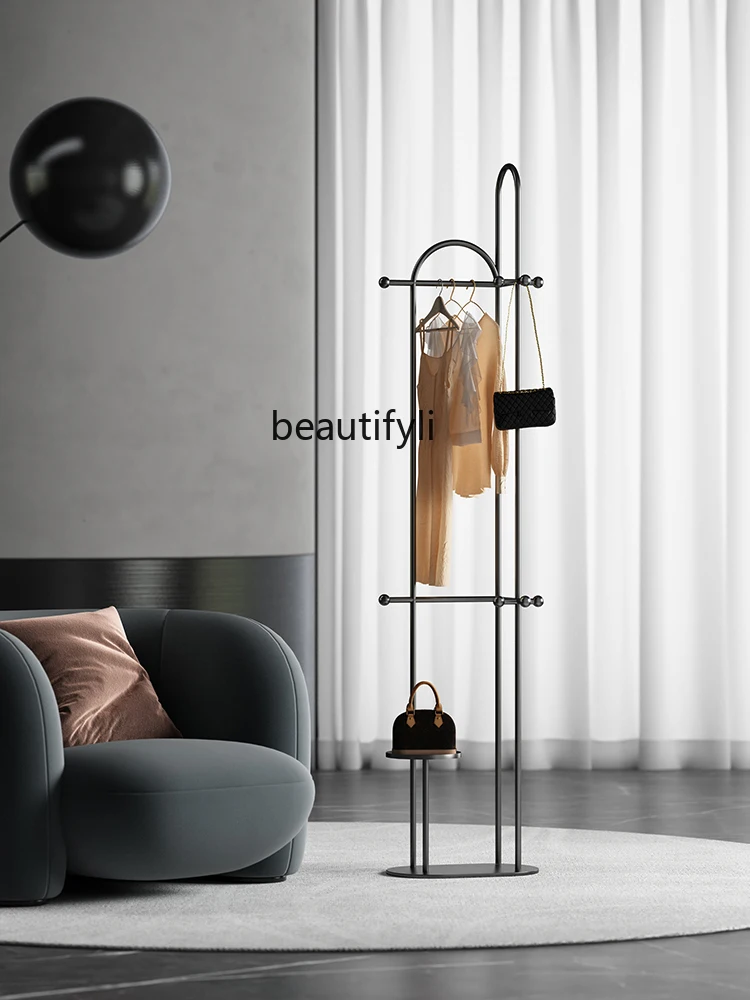 

Italian-Style Light Luxury Large Hanger Floor Bedroom Hanger Home Indoor Living Room Cloth Rack Corner Coat Rack