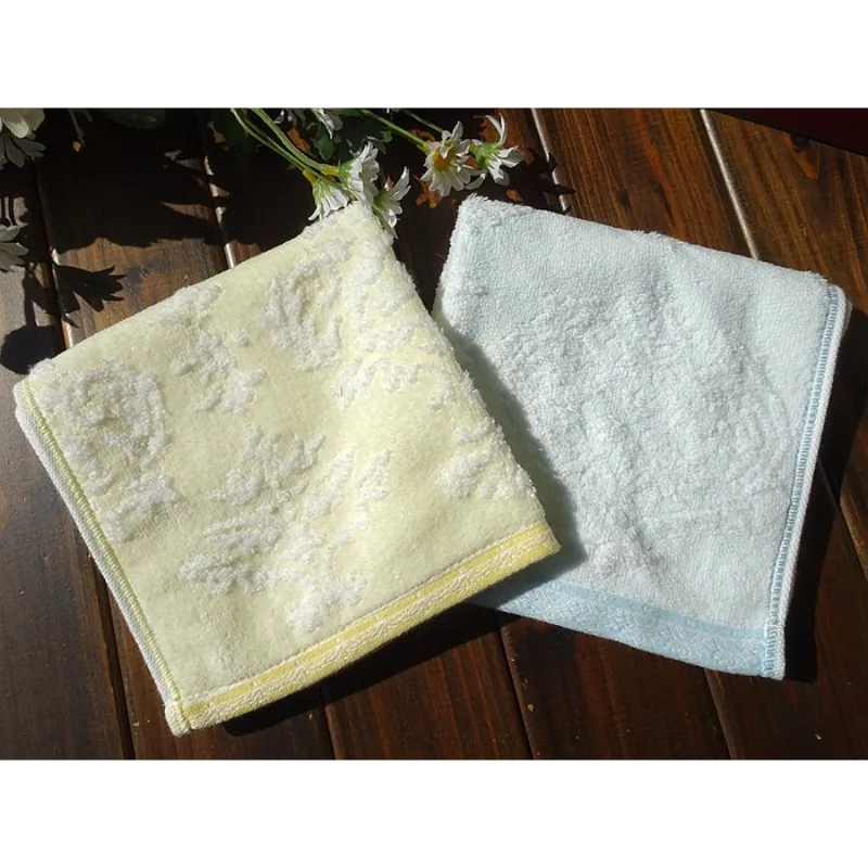 4 個日本に輸出純綿カットベルベットジャカード宮殿レトロプリンセススクエアスカーフハンカチ 35 センチメートル