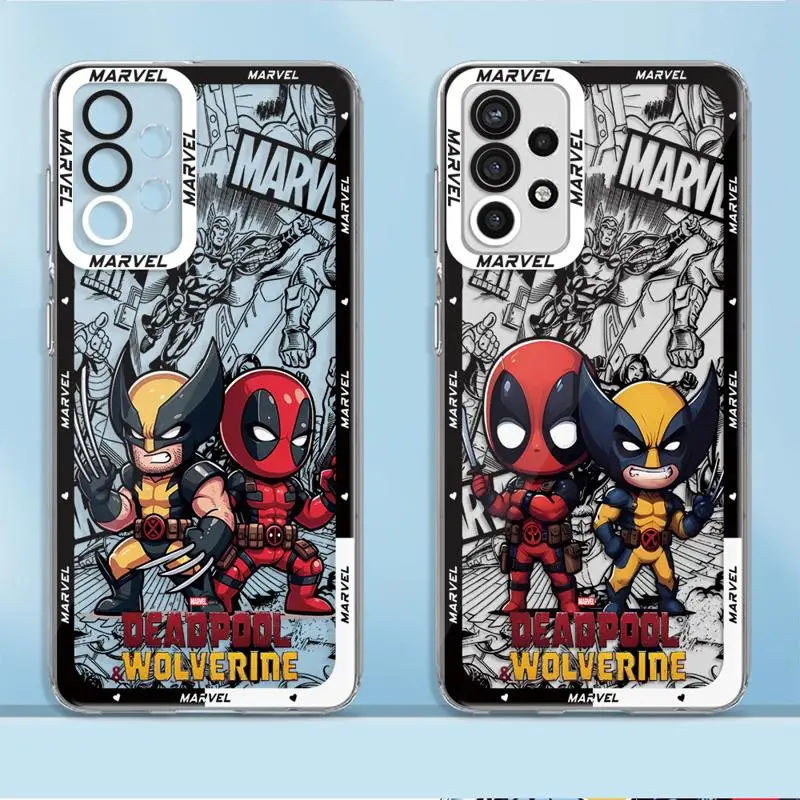 Marvel Deadpool And Wolverine Cartoon Phone Case for Honor X9a 5G X8b X8 4G X8a 90 Lite X8 X7b X9b Transparent Soft Cover