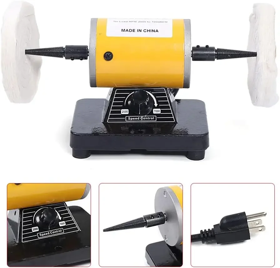 Jewelry Polishers Adjustable Variable Speed Bench Grinder Polishing Machine Dental Buffers and Lathes Jewelry Polishers