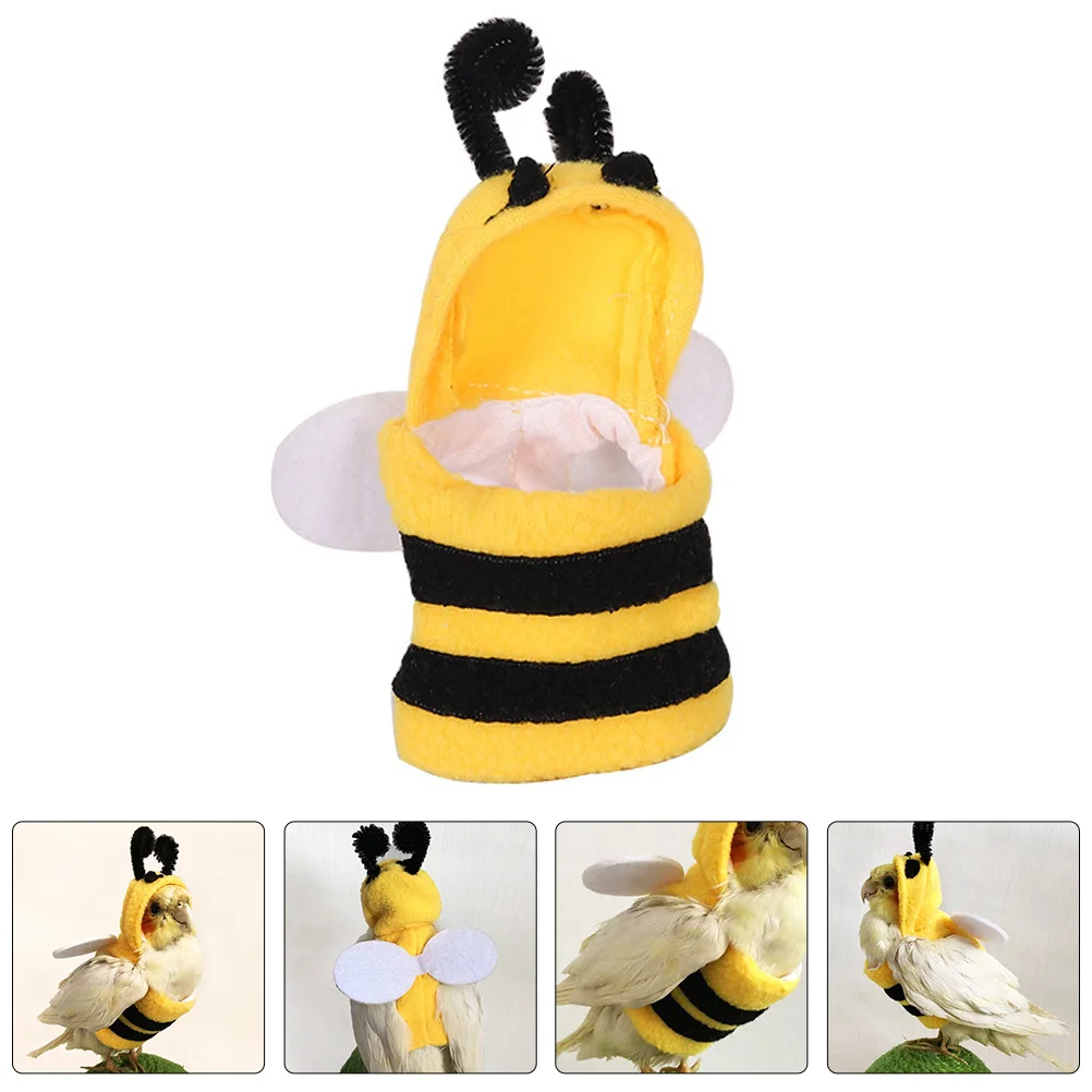 

Bee Cosplay Clothes Parrot Bird Funny Pet Costume Warm Clothing Autumn Winter Halloween Party Decor Bird Clothes