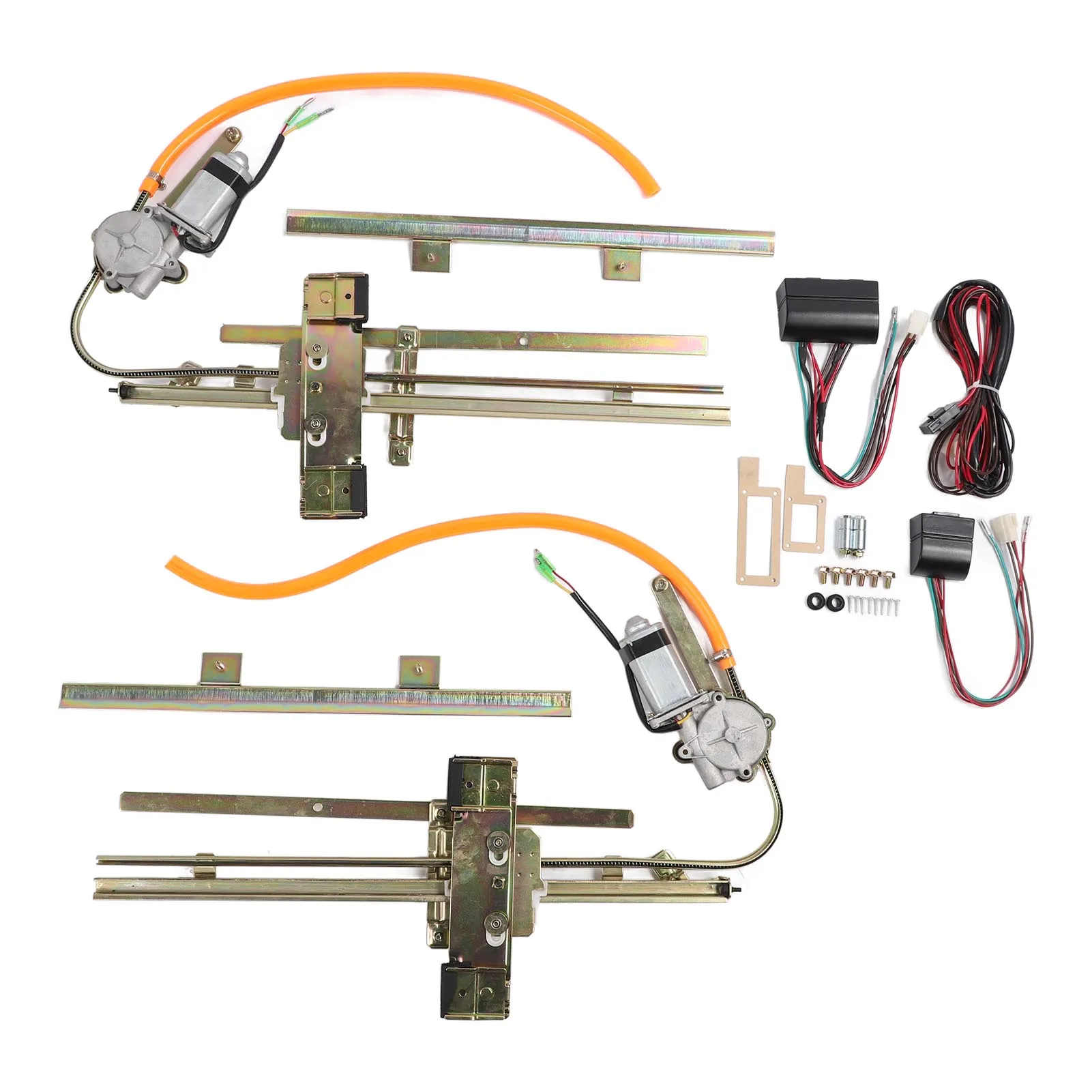 Electric Power Window Conversion Kit With Switch Wire Enhanced Comfort Replacement for Street Hot Rat Rod 2-Door