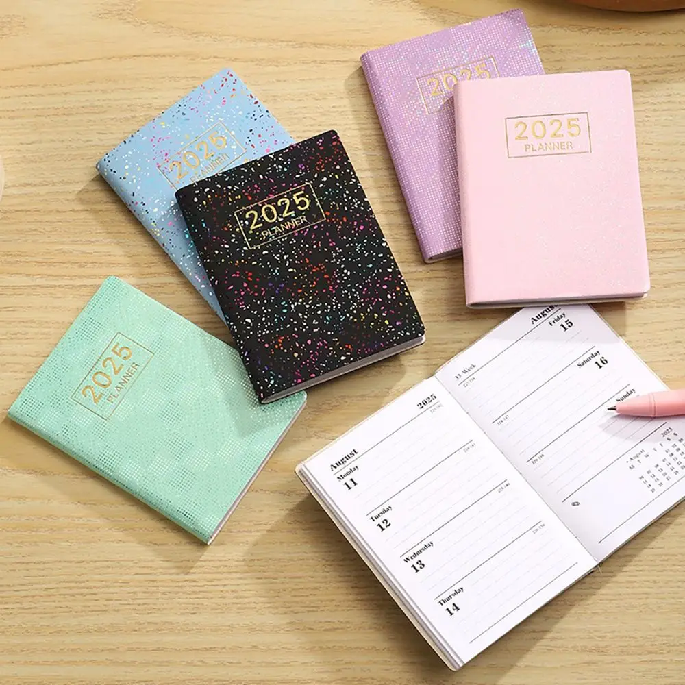 Mini A7 2025 Agenda Book Mini Laser 2025 Planner Notebook with Calendar To Do List Pocket Notebook Students