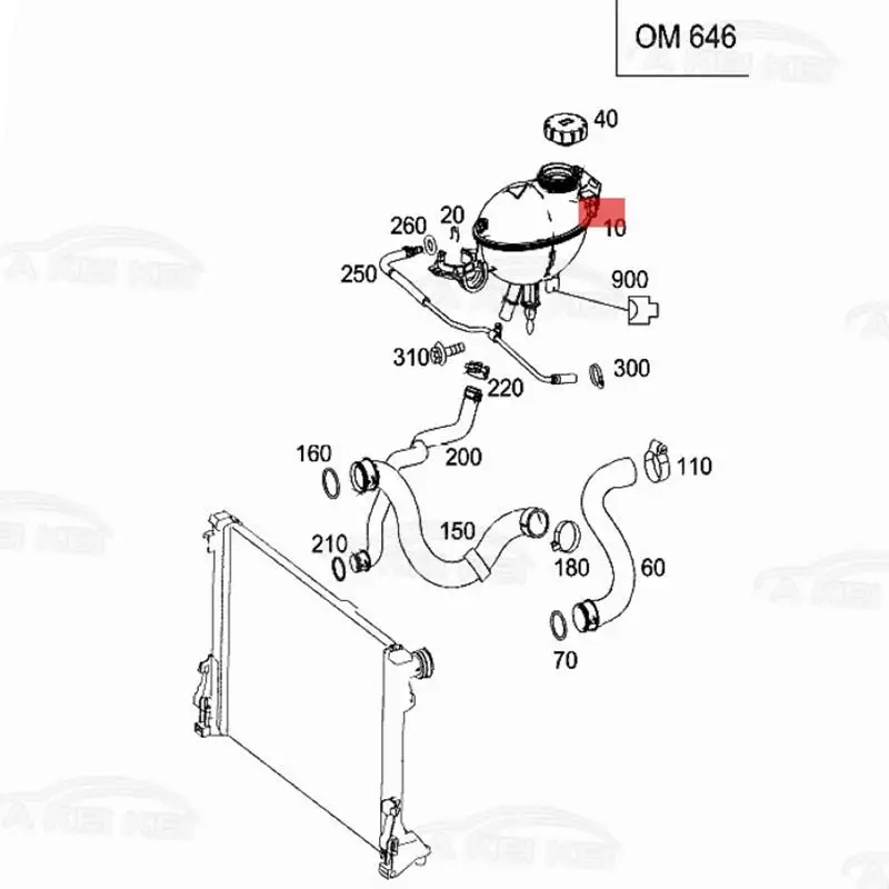 2045000549 For Mercedes Benz W204 W207 C218 C250 CLS350 E250 E300 Car Coolant Radiator Reservoir Expansion Tank With Sensor