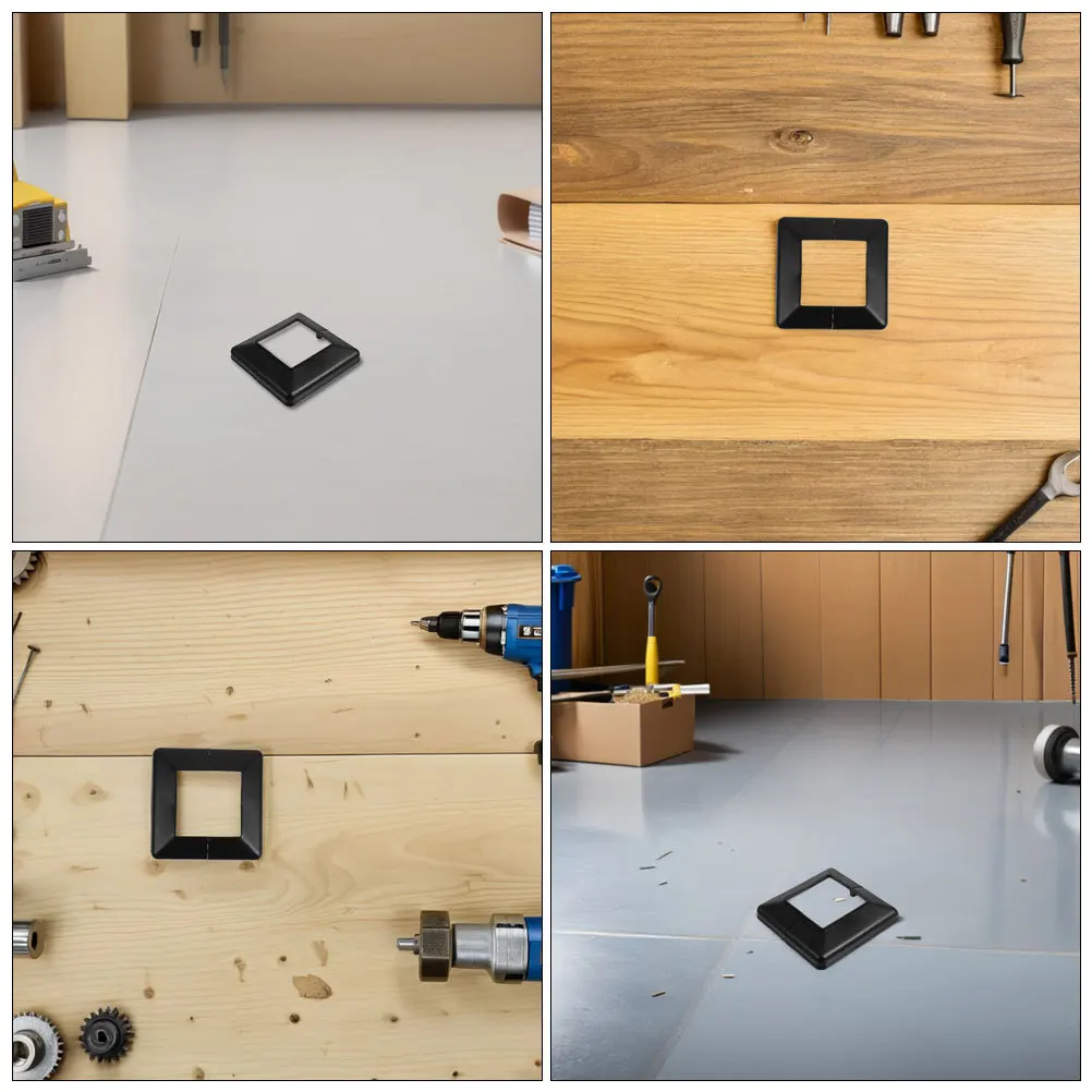 ฝาครอบเสาไม้ระแนง 6 ชิ้น ขนาด 8x8 ซม. แบบแยกส่วน ฐานพลาสติก สำหรับรั้วระแนงกลางแจ้ง ป้องกันรังสียูวี