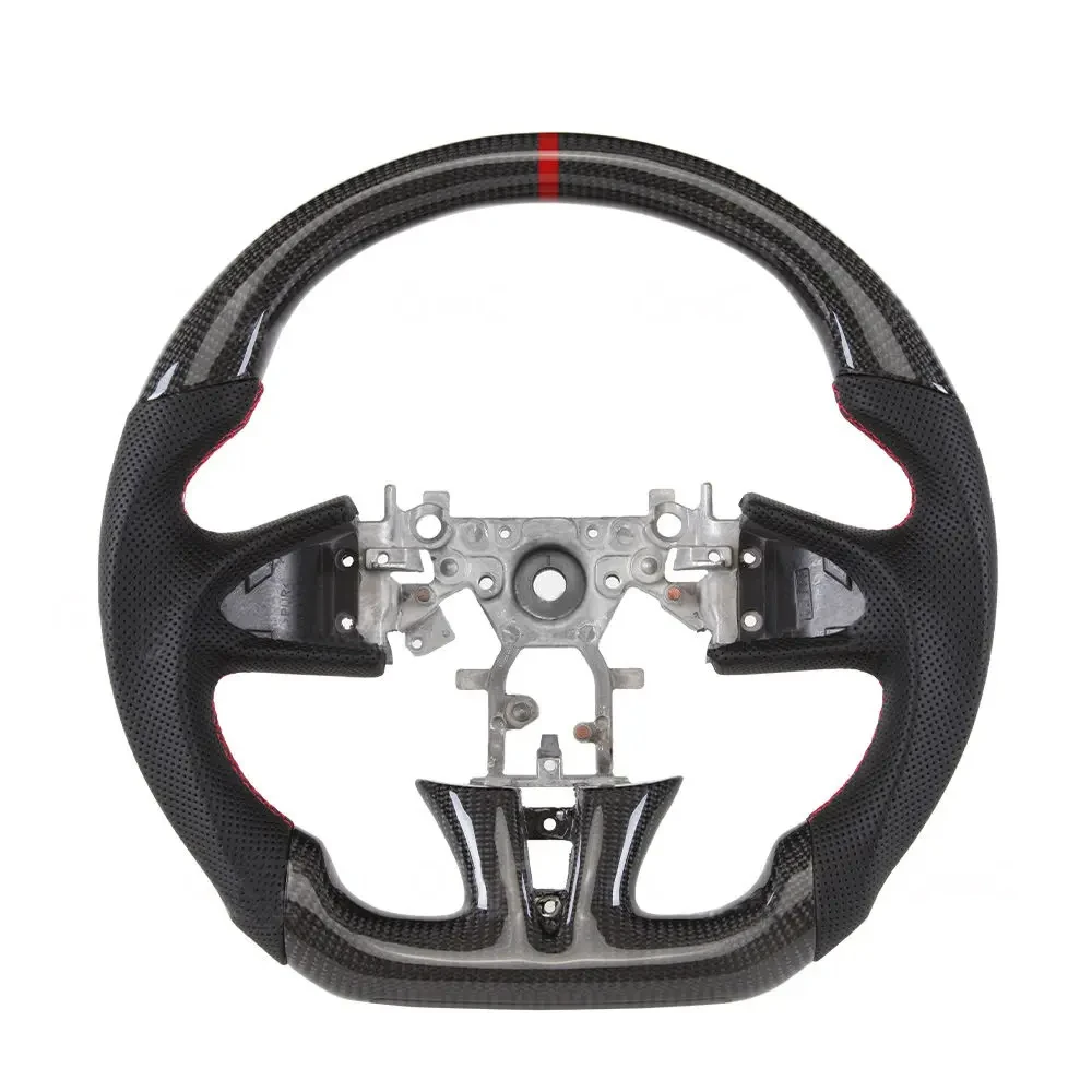 Perforated Leather Steering Wheel Fit For Infiniti Q50 2010+ Carbon Fiber Steering Wheel Modification Accessories Customization