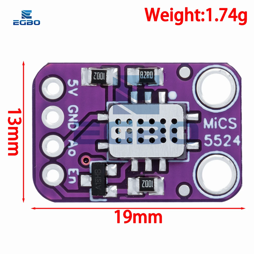 1~3PCS MICS-5524 Air Quality Gas Sensor Module Carbon Monoxide Hydrogen Methane Ethanol H2 CO MICS5524 Detection Module Board