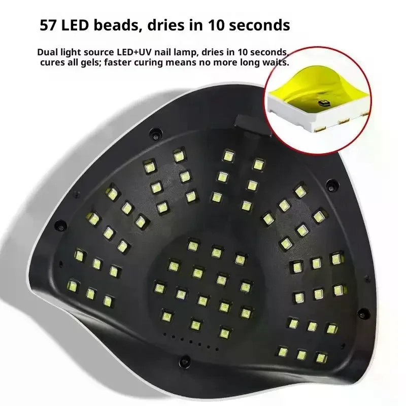 UV-LED-Nagellampe, Gel-Nagellack, schnell trocknende Gel-Lampe mit automatischer Erkennung, 4-Timer, professioneller Nageltrockner, Maniküre, Salon-Werkzeuge