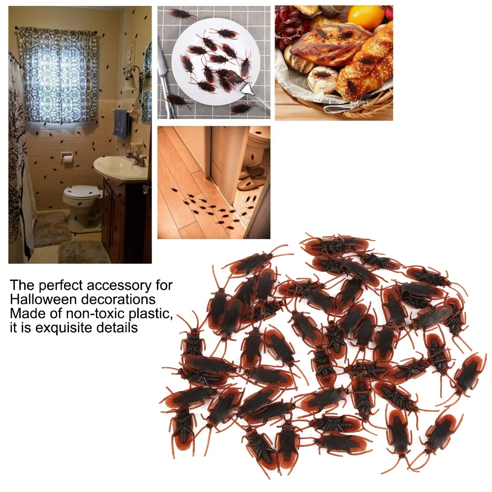 

100Pcs Funny Soft Material Prank Toys Realistic Lifelike Halloween Props Lightweight Trick Toys Party Games