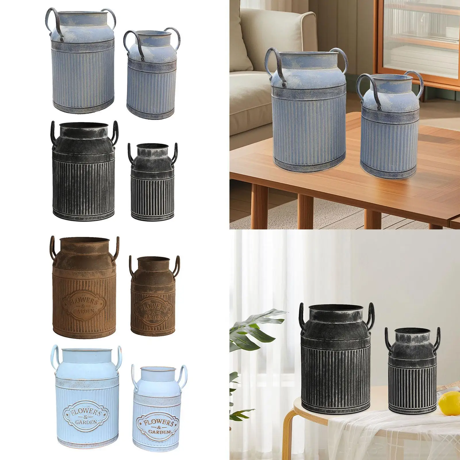 

Шикарный кувшин, ваза, железная декоративная фермерская ваза-кувшин для сушеных цветочных композиций, украшение для офиса, гостиной, патио