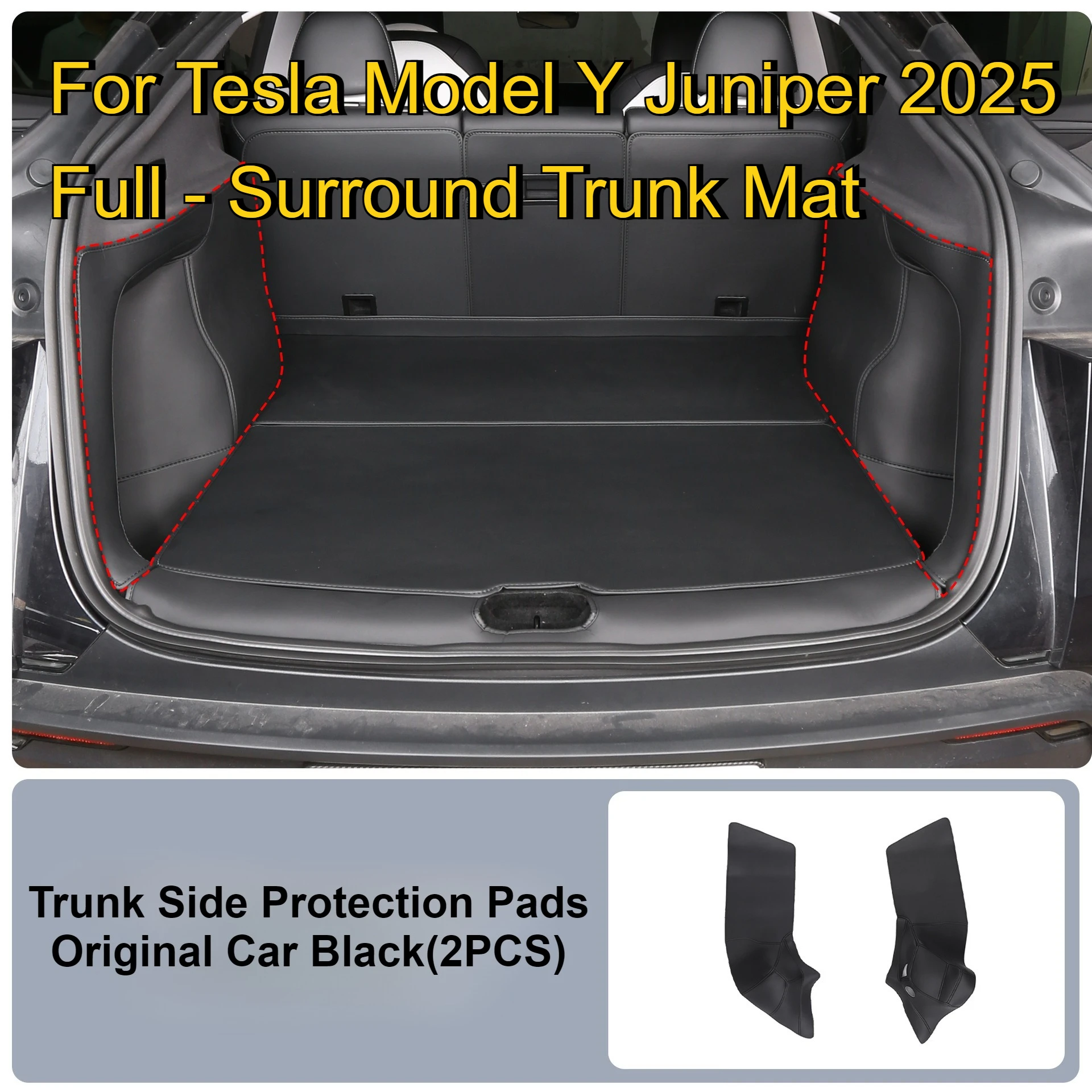 

Новинка для Tesla Model Y Juniper 2025, кожаные коврики для багажника, защитная накладка на заднее сиденье, спинка, всепогодная подкладка для домашних животных, противоударная накладка