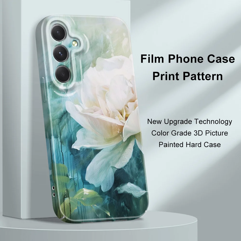 Ethereal Flower Phone Case For Samsung Galaxy A54 A34 A24 A14 A04 A73 A53 A33 A23 A13 A72 A52 A32 4G 5G Film Hard Cover