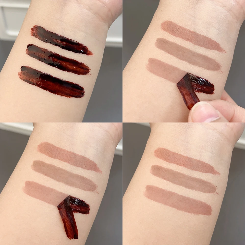 Roodbruine Peel-Off Lipliner Contour Make-Up Matte Sexy Waterdichte Duurzame Vloeibare Lippenstift Tattoo Niet-Plakkerige Lippen Tint Cosmetica