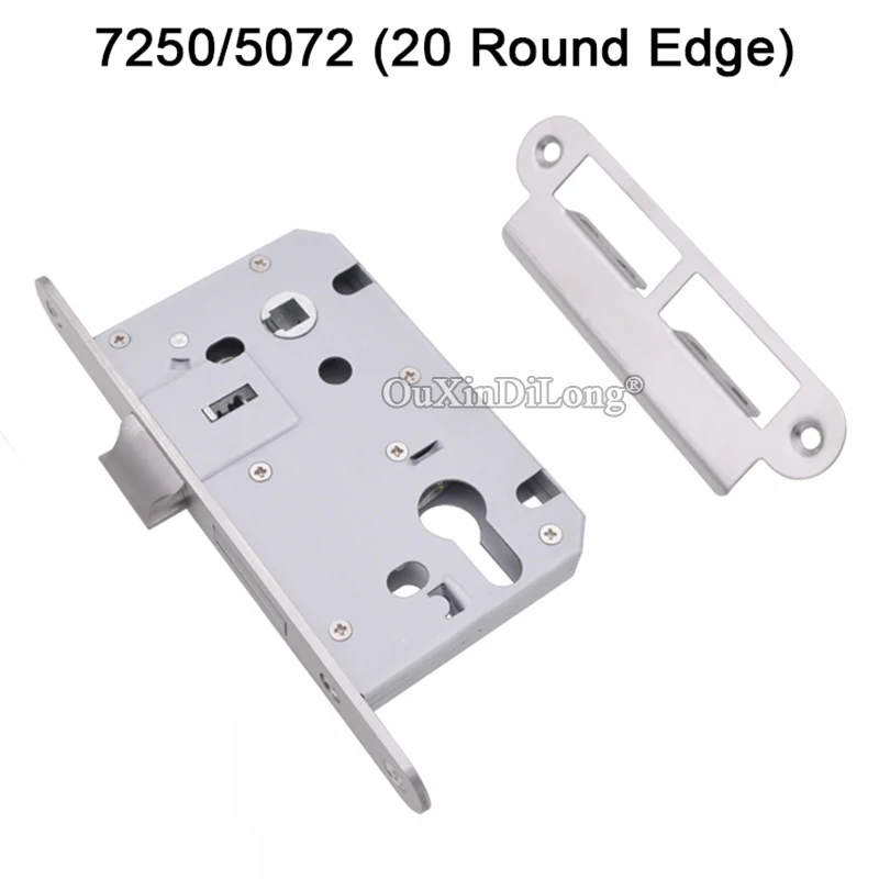 Brand New 7250/5072 European Mortise Door Lock body Office Hospital Fire Proof Door Lock body (20mm Round Edge+180mm Length)