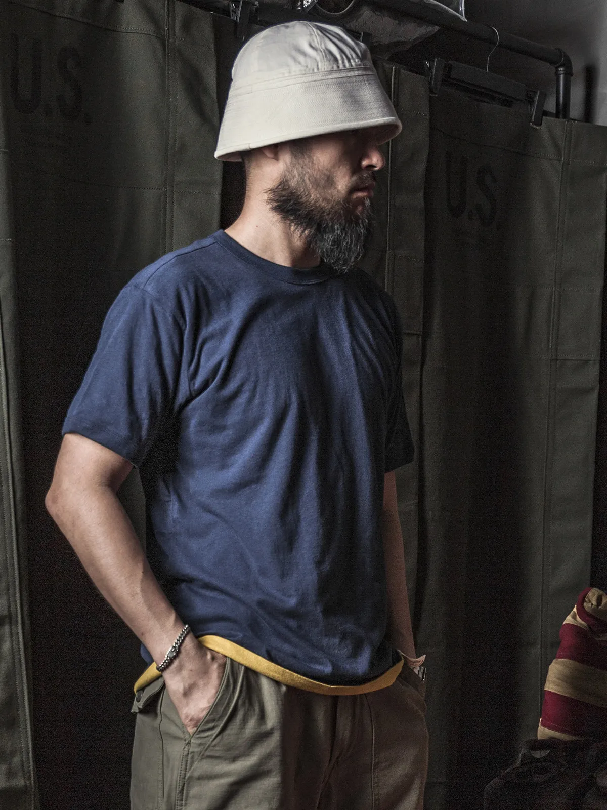 bronson-vintage-casquette-seau-chapeau-marine-marine-marin-blanc-robuste-coton-chapeau-de-pecheur