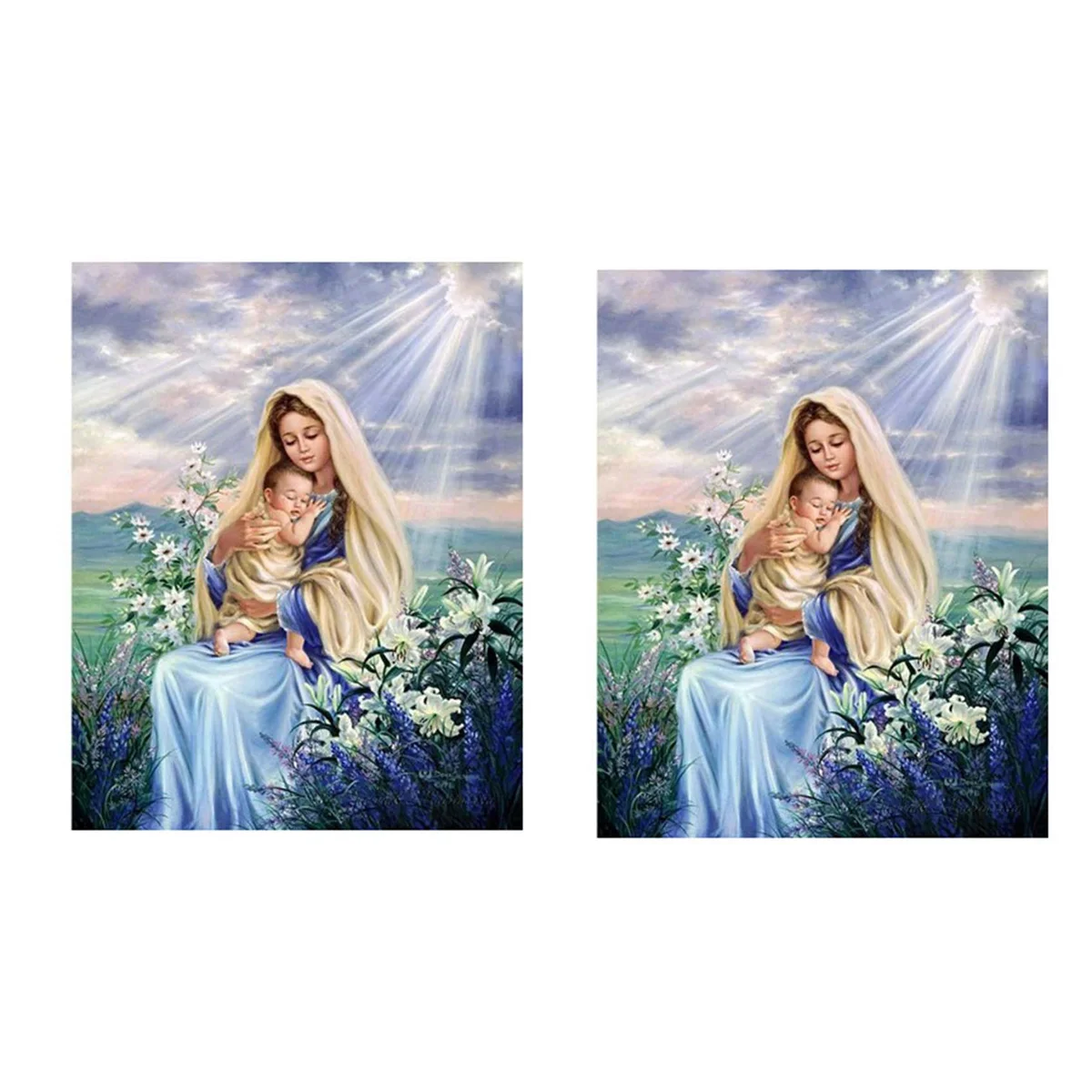 2X Kids Religion Jesus Christ DIY Diamond Embroidery Maternal