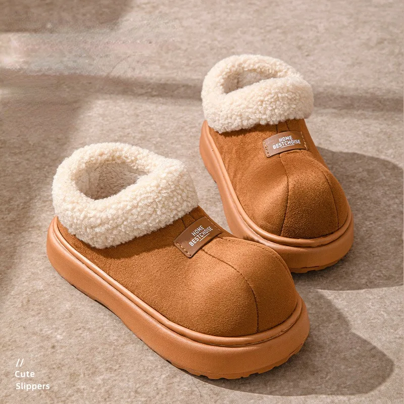 

Chunky Platform Round Toe Women's Winter Shoes Fashion Design Keep Warm Fur Footwear Windproof Comfort Light Lovers Snow Boots