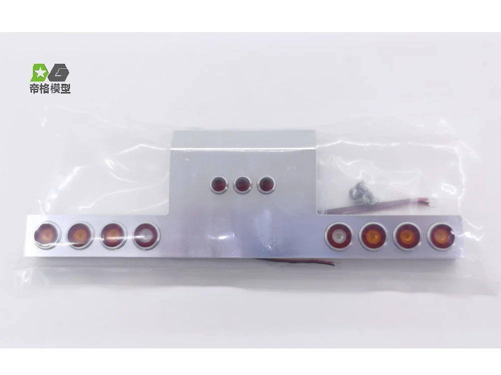 RC 1/14 Metall-Rücklicht mit Engelsaugen für Tamiya Muldenkipper für SCANIA MAN VOLVO Tripper Truck DIY-Teile – Detail 7