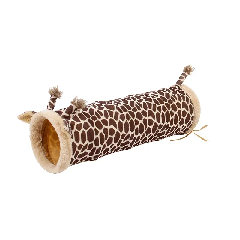 Pet Rabbit Tunnel Toys Cute Hamster One Way Tube Bunny House Lapin Guinea Pig Giraffe Shape Accessories Toy Pet Products