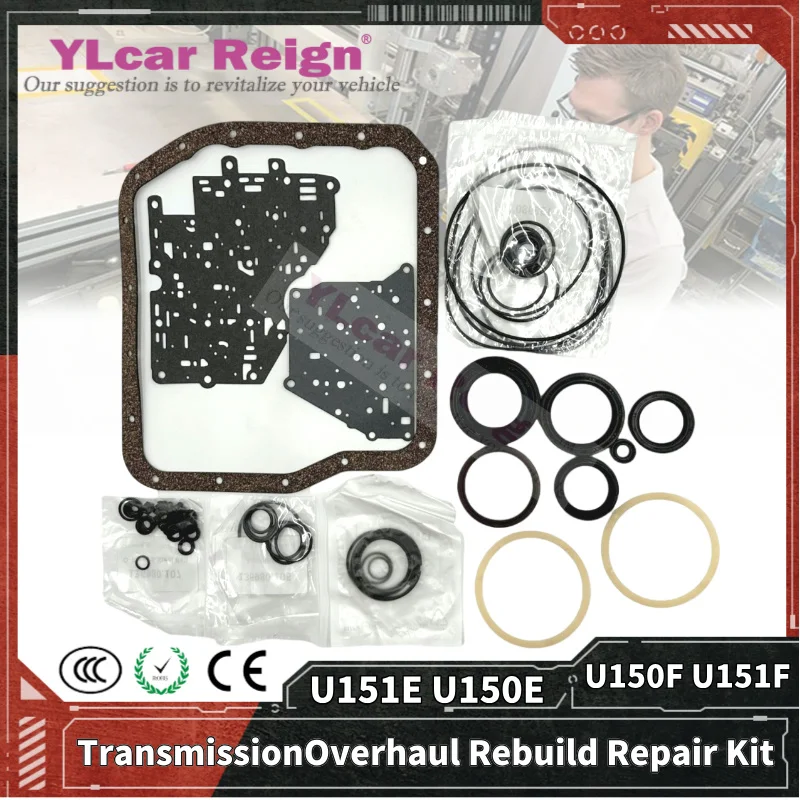 U151E U150E U150F U151 Automatic Transmission Gearbox Overhaul Rebuild Repair Kit Seals Gasket Fit O-rings for TOYOTA Highlander