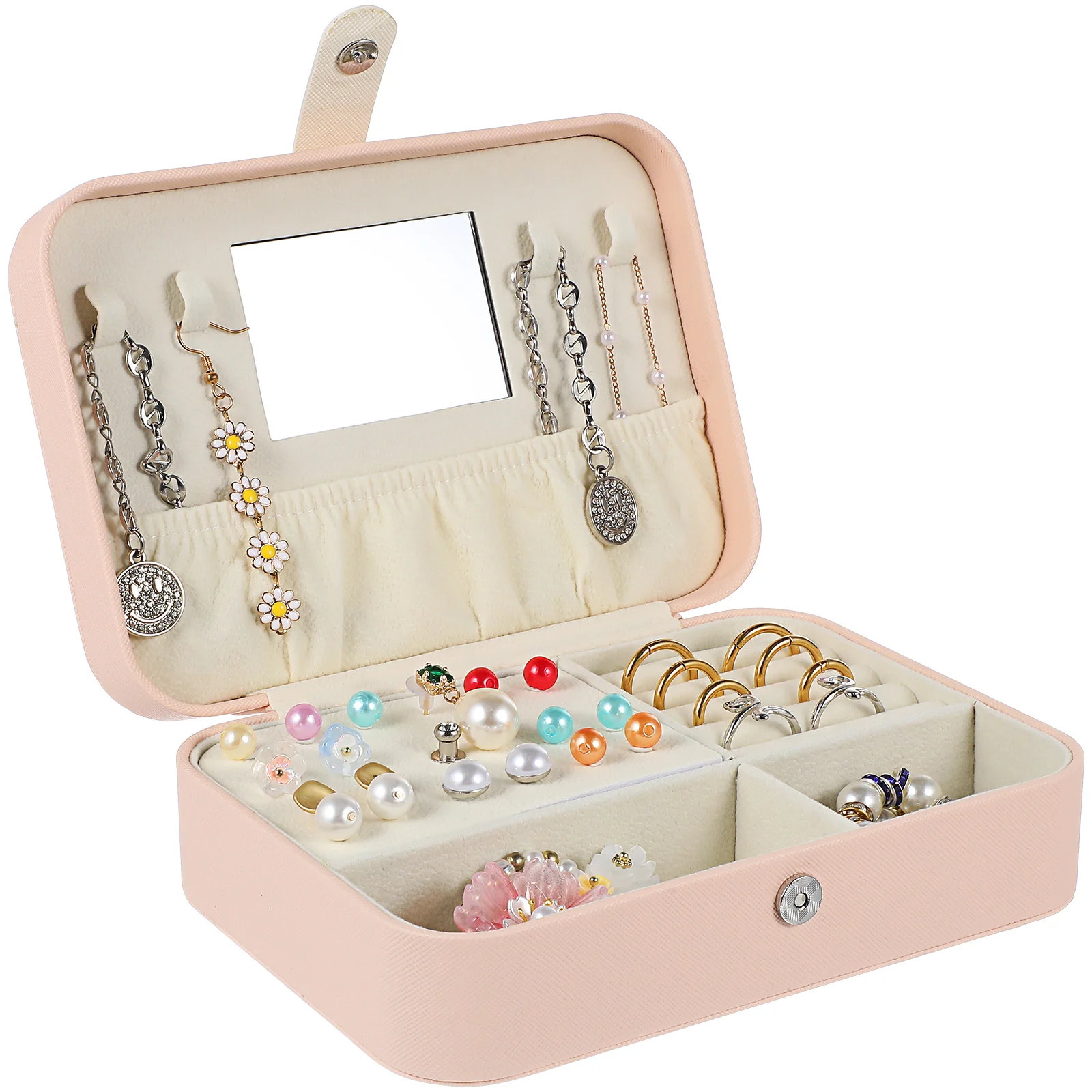 

Portable Jewelry Box Jewelry Storage Case With Compartments Desktop Organizer For Earrings Necklaces Bracelets Vintage