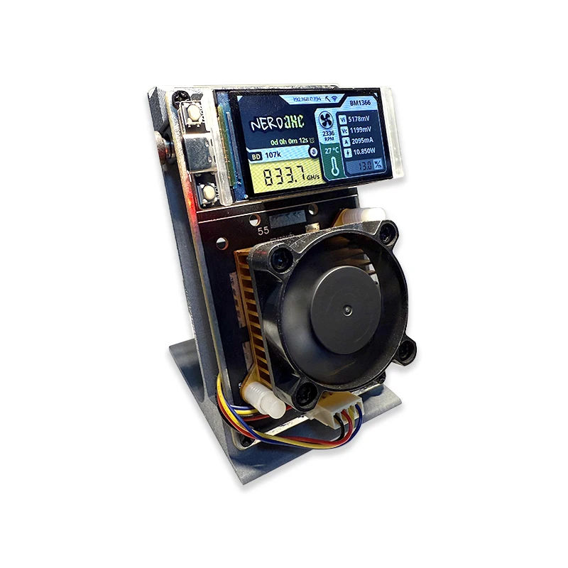 Nerdminer 500Gh/S S19XP BM1366 ASIC Bitaxe Bitcoin Micro Miner Lottery Mining Miner مع عرض Nerdaxe Miner