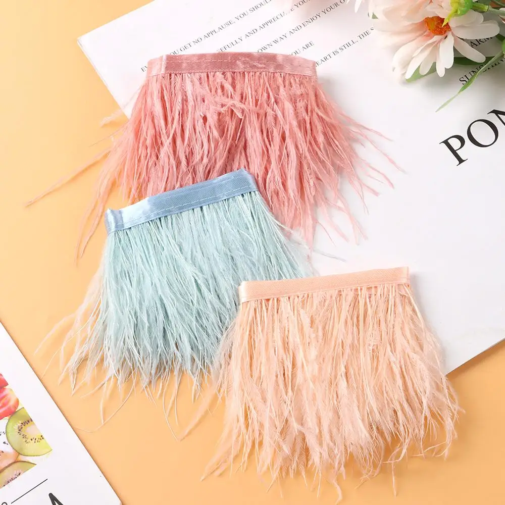 

Женская модная лента с перьями, аксессуары для рукоделия, лента с перьями, лента с перьями, ширина 8-10 см, отделка страусиных перьев длиной 1 метр